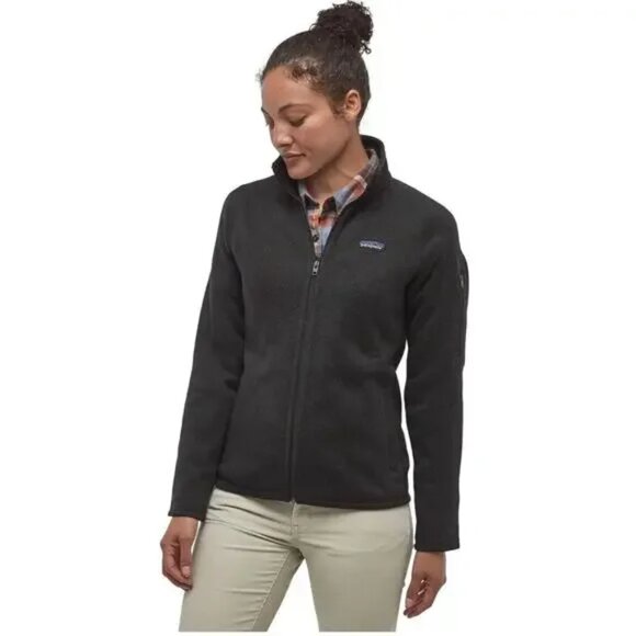 Patagonia Women's Black Full-Zip Sweater - Picture 1 of 9